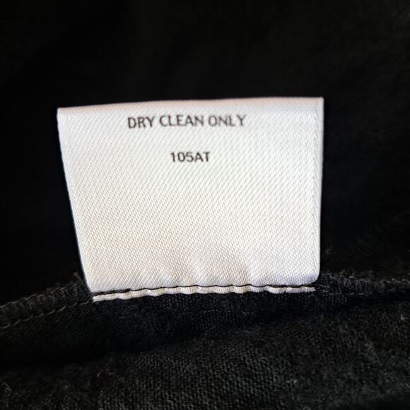 EILEEN FISHER Black Textured Wool Open Front Long Jacket Size Small Minimalist - Picture 10 of 10